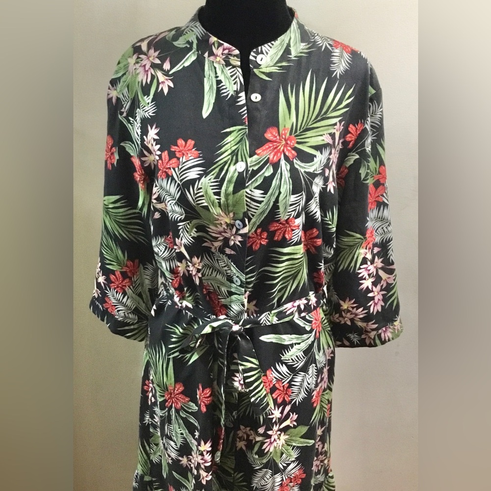 VICCI Germany 🇩🇪 100% linen tropical tunic dress - Picture 9 of 16